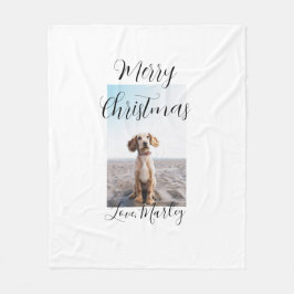 Manta Polar Feliz Navidad mascota perro gato foto regalos de v
