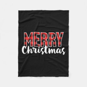 Manta Polar Feliz Navidad Mujeres Hombres Niños Doble Rojo Tap