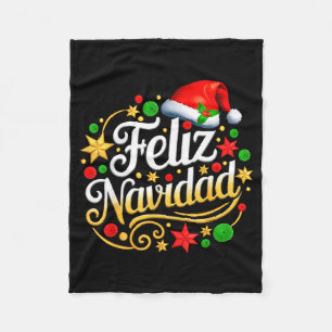 Manta Polar Feliz Navidad Navidad Española Mexicana Navidad Xm