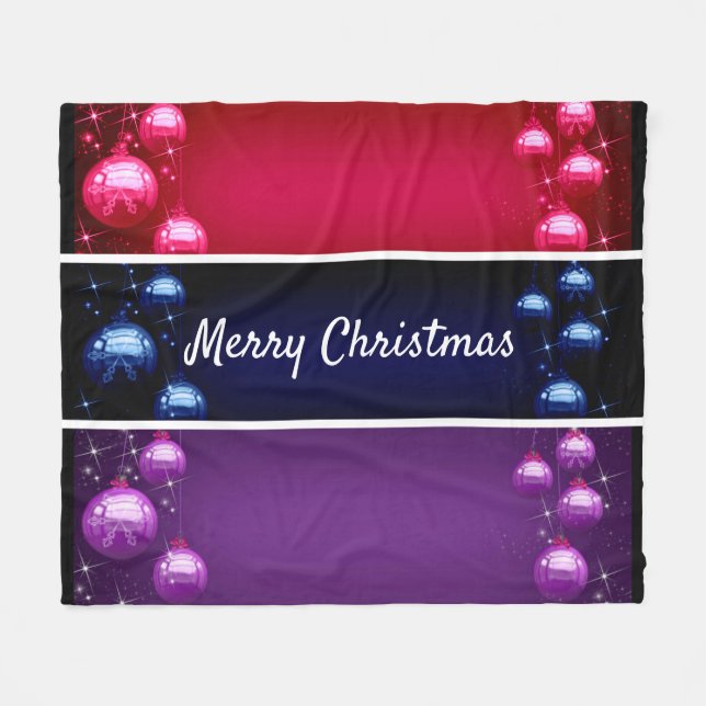 Manta Polar Feliz Navidad Navidades Bulece Fleece Blanket (Frente (Horizontal))