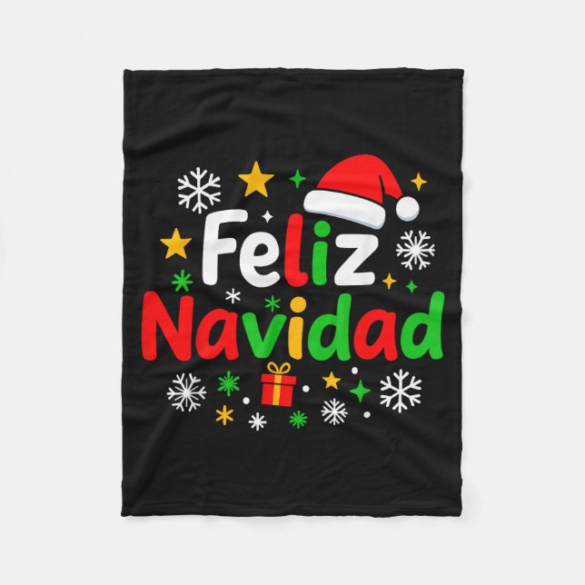 Manta Polar Feliz Navidad Pajamas Shirt, Cute Spanish Mexican  (Anverso)