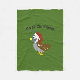 Manta Polar ¡Feliz Navidad! Santa Quail