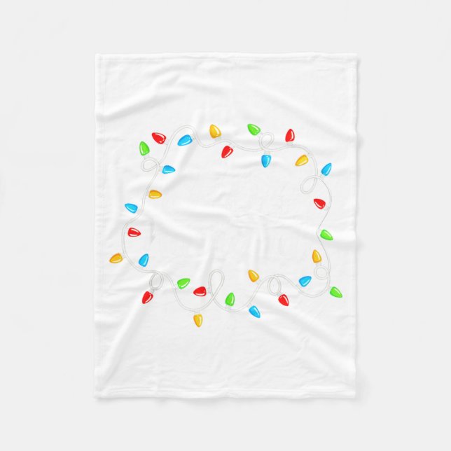 Manta Polar Feliz Navidad Spanish Mexican Christmas Xmas Light (Anverso)