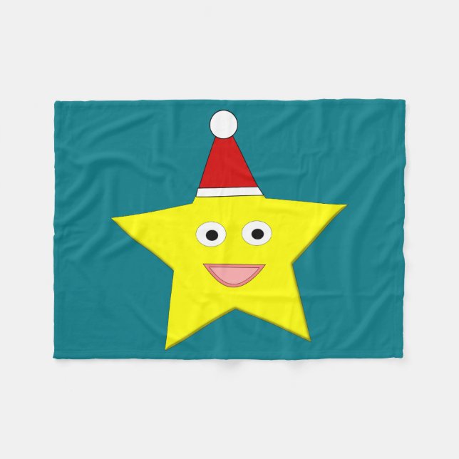 Manta Polar Feliz Navidad Star Fleece Blanket (Frente (Horizontal))