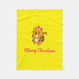Manta Polar Feliz Navidad Tigre