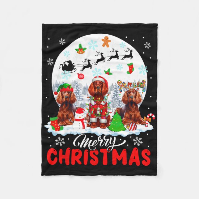 Manta Polar Feliz Navidad Tres Rincones de Santa Elf (Anverso)