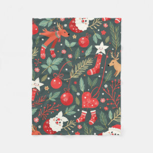 Manta Polar Feliz Navidad Whimsy