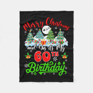 Manta Polar Feliz Navidad Y Fa De Mis 60 Años De Navidad