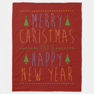 Manta Polar Feliz Navidad y Feliz Año Nuevo