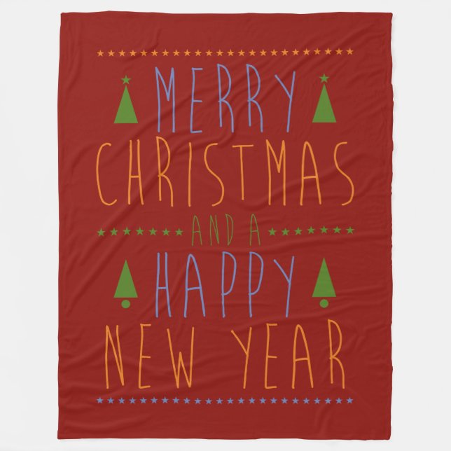 Manta Polar Feliz Navidad y Feliz Año Nuevo (Anverso)