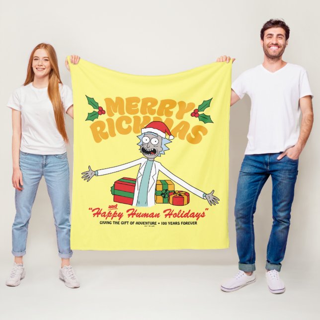 Manta Polar Feliz Navidad y feliz feriado humano (In situ)