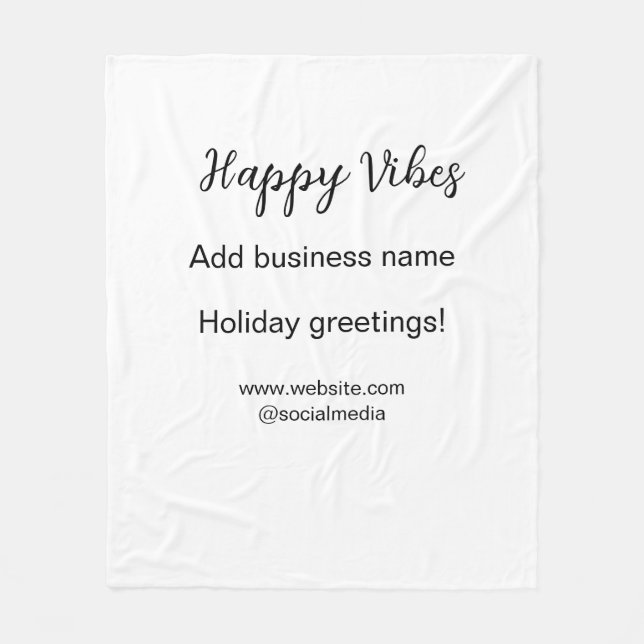 Manta Polar Feliz Navidades de vibraciones saludos de vacacion (Anverso)