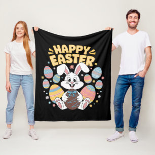 Manta Polar Feliz Pascua 2025  Huevos Conejo Conejito Lindo