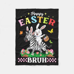 Manta Polar Feliz Pascua Hermano Orejas de Conejo de Cebra Lin