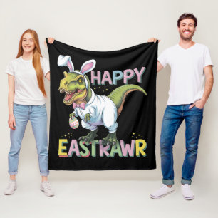 Manta Polar Feliz Pascua T Rex Pascua Dinosaurio Conejo Huevo