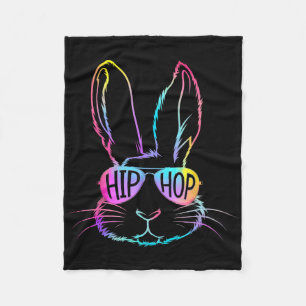 Manta Polar Feliz Pascua Tie Dye Bunny Sungles Hip Hop Hombres