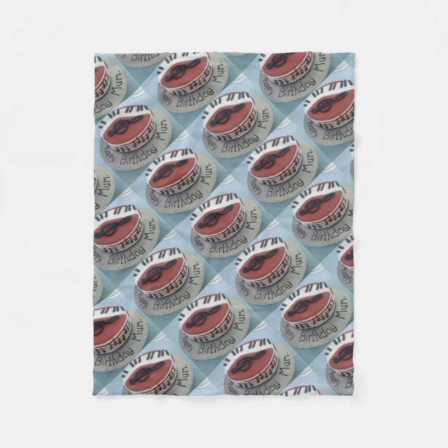 Manta Polar Feliz pastel de mamá de cumpleaños (Anverso)