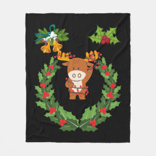 Manta Polar Feliz regalo navideño para la familia de los Navid