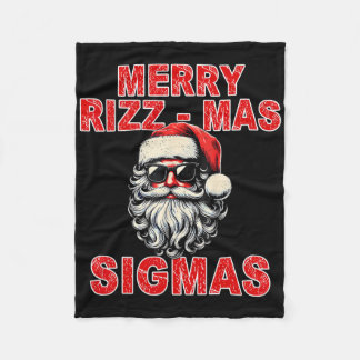 Manta Polar Feliz Rizz Navidad Sigmas - Cara de Santa Genial G
