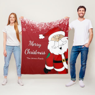 Manta Polar Feliz Santa - Feliz Navidad