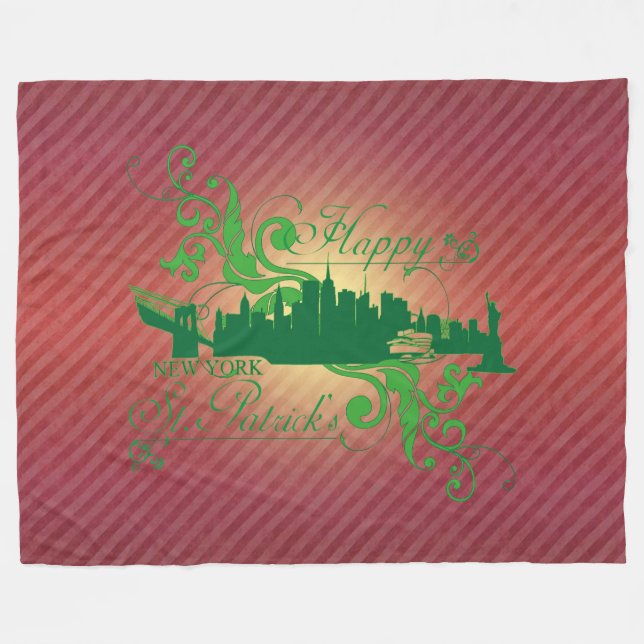 Manta Polar FELIZ ST.PATRICKS - Fleece Blanket (Frente (Horizontal))