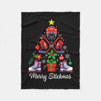 Manta Polar Feliz stickmas navidad stick hockey árbol de navid