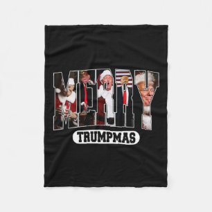 Manta Polar Feliz Trumpmas Santa Trump Navidades Pajamas diver