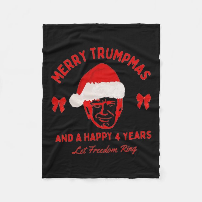 Manta Polar Feliz Trumpmas Santa Trump Navidades Pajamas diver (Anverso)