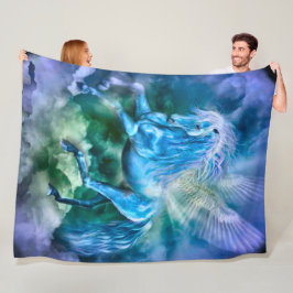 Manta Polar Felpa majestuosa del caballo de la fantasía de