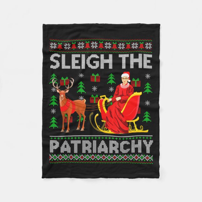 Manta Polar Feminist Ruth Bader Ginsburg Rbg Xmas Sleigh The P (Anverso)
