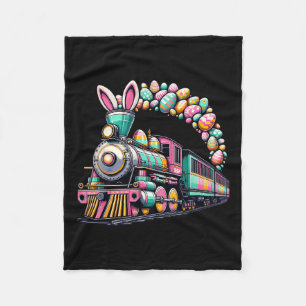 Manta Polar Ferrocarril Bunny Train Pascua Huevos Niños Niños 