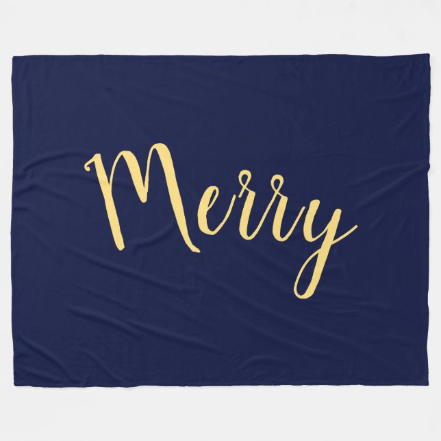 Manta Polar FERRY Elegant Holiday Textos Naval fondo azul (Frente (Horizontal))