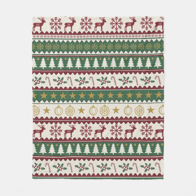 Manta Polar Festive Forest Christmas Throw (Anverso)