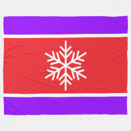 Manta Polar Festividad Brillante Morado Rojo Rayos Blancos Sno