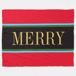 Manta Polar Festividad Color Rojo Negro Verde Azul FERIA Rayas