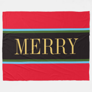 Manta Polar Festividad Color Rojo Negro Verde Azul FERIA Rayas