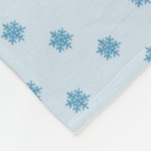 Manta Polar Festividad de invierno con nieve azul personalizad