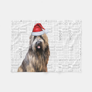 Manta Polar Festividad de los Navidades de perro de Briard