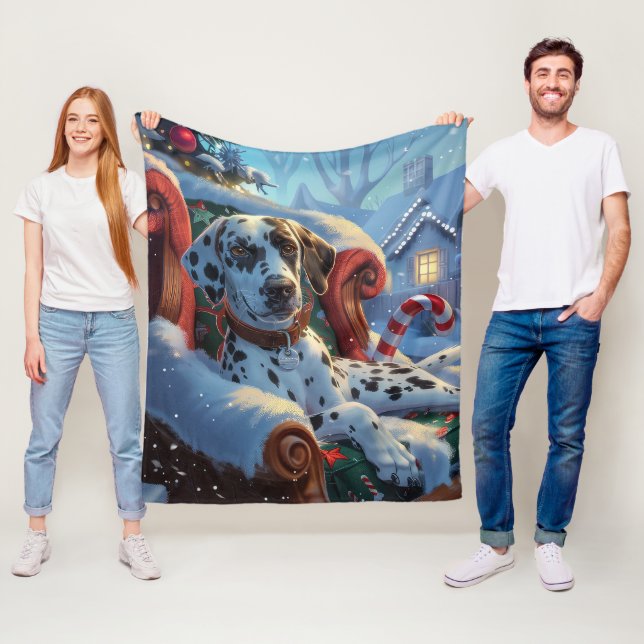 Manta Polar Festividad de los Navidades de perro de Dalmacia (In situ)