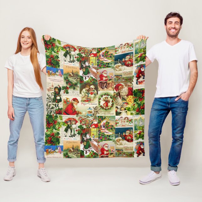 Manta Polar Festividad de los Navidades victorianos Santa Coll (In situ)