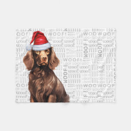 Manta Polar Festividad de Navidades de perro de Cute Boykin Sp