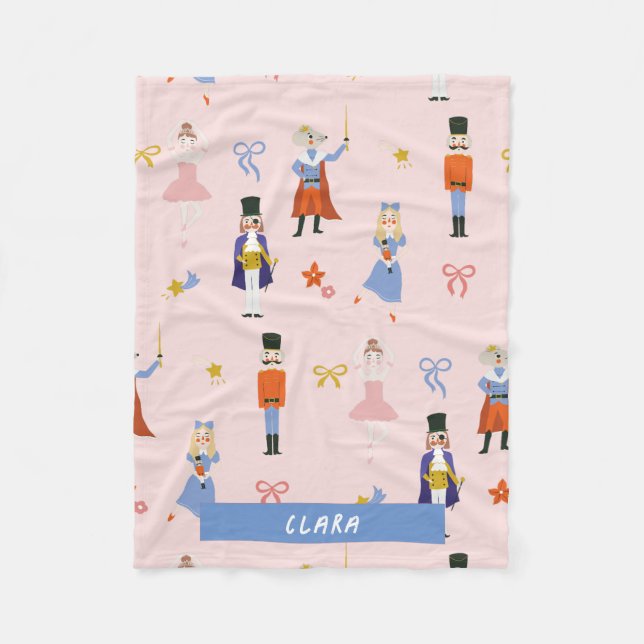 Manta Polar Festividad del patrón de nueces rosadas (Anverso)