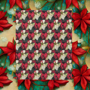 Manta Polar Festividad del patrón de Poinsettia variada