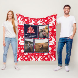 Manta Polar Festividad del patrón folclórico nórdico foto del