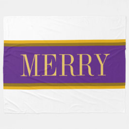 Manta Polar Festividad Festividad Amplia franjas blancas morad