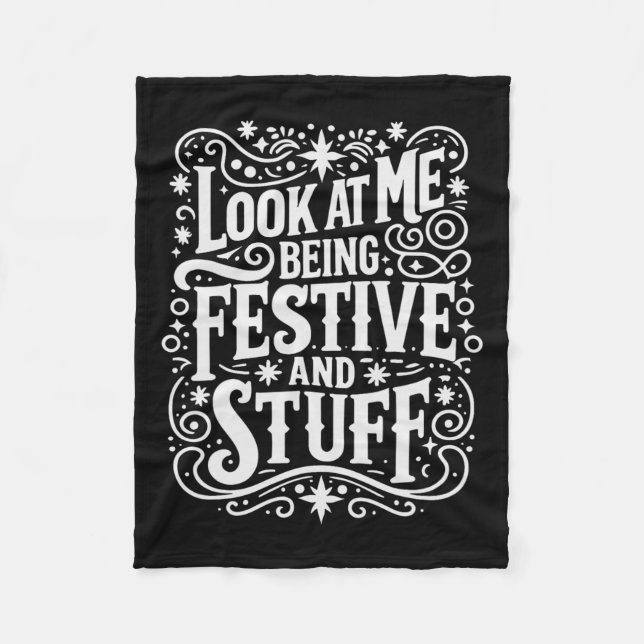 Manta Polar Festividad, Mírenme Ser Festiva Y Cosa Celeb (Anverso)