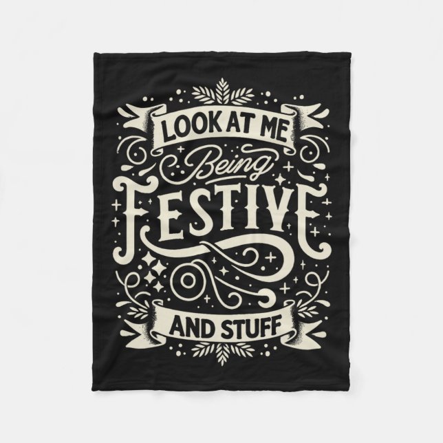 Manta Polar Festividad, Mírenme Ser Festiva Y Cosa Celeb (Anverso)