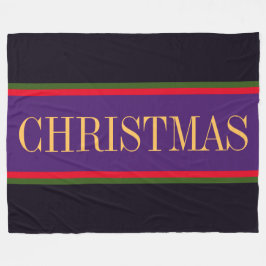 Manta Polar Festividad Morado Negro Rojo NAVIDADES Stripes