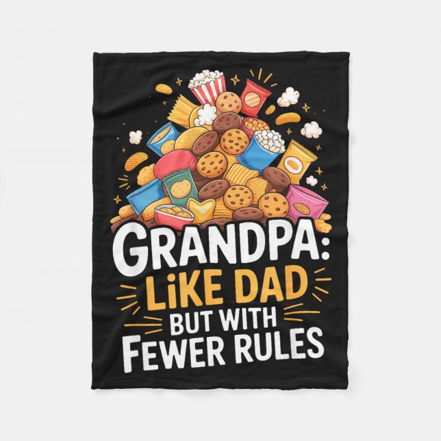 Manta Polar Fewer Rules Funny Grandpa  (Anverso)