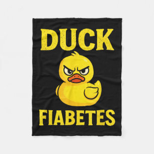 Manta Polar Fiabetes de pato - Conciencia Diabética divertida